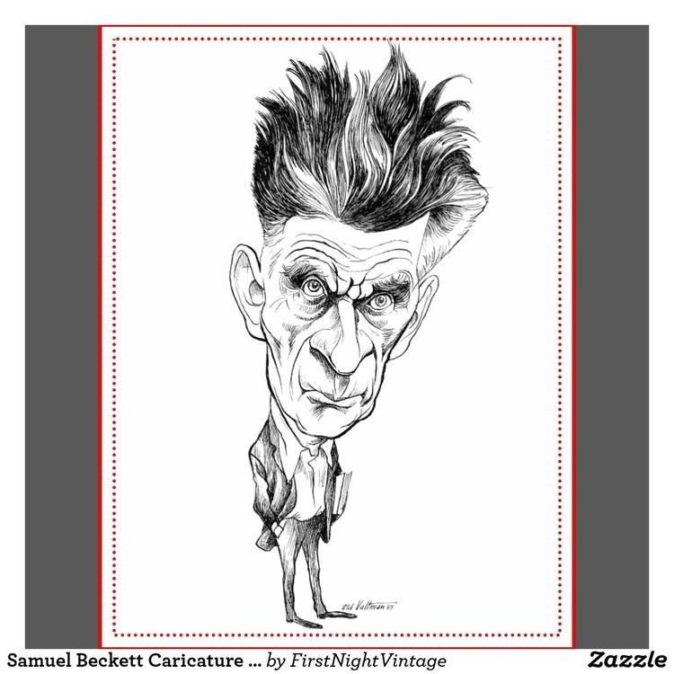 Edmund S. Valtman Samuel Beckett Caricature by Edmund S Valtman Postcard