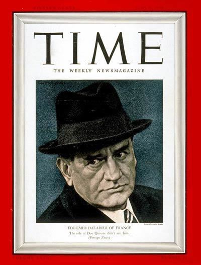 Edouard Daladier TIME Magazine Cover Edouard Daladier June 5 1939