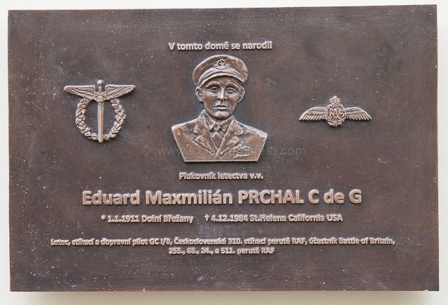 Eduard Prchal Eduard Prchal Memorial Plaque unveiled Free Czechoslovak Air Force