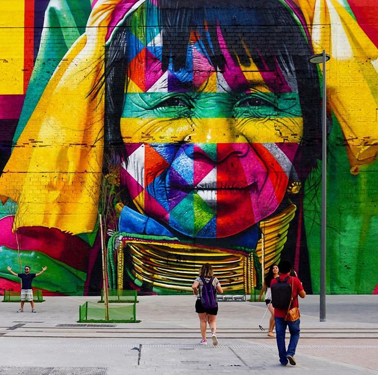 Eduardo Kobra eduardo kobra paints 3000 square meter mural for the rio olympics
