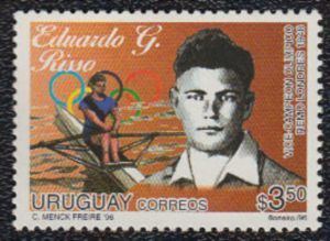 Eduardo Risso (rower) Stamp Eduardo Risso rowing Uruguay Sports Champions MiUY 2206