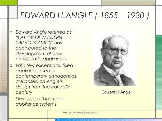 Edward Angle Development of contemporary fixed appliance certified fixed orthodon