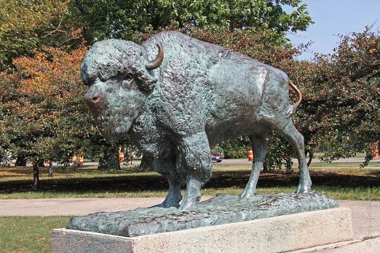 Edward Kemeys Public Art in Chicago Humboldt Park Bisons by Edward