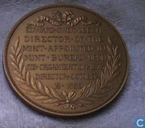 Edward O. Leech USA Edward O Leech Director of the US Mint 1889 Commemorative