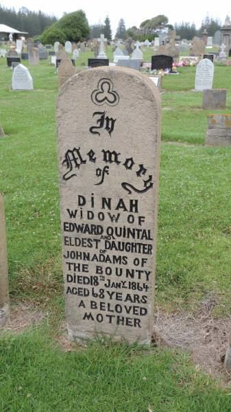 Edward Quintal Dinah QUINTAL widow of Edward QUINTAL eldest daughter of John
