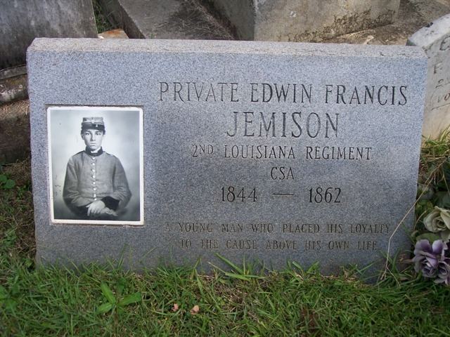 Edwin Francis Jemison Edwin Francis Jemison 1844 1862 Find A Grave Memorial