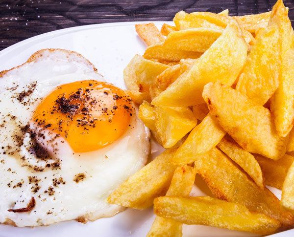 Egg and chips PhD woman Oven Baked Egg amp Chips PHD Woman