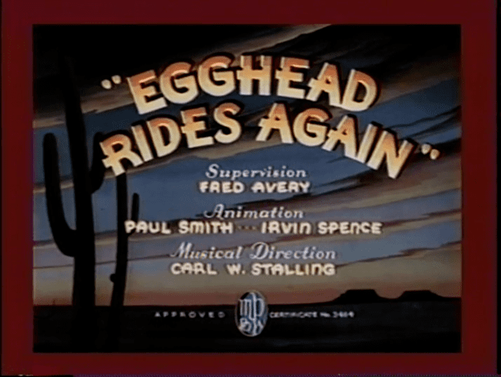 Egghead Rides Again Supervised By Fred Avery Tex Averys Warner Brothers Cartoons