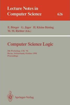 Egon Börger Computer Science Logic 4th 1990 Egon Brger 9783540544876