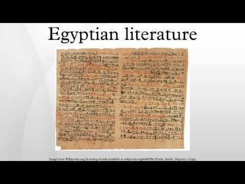 Egyptian literature Egyptian literature YouTube