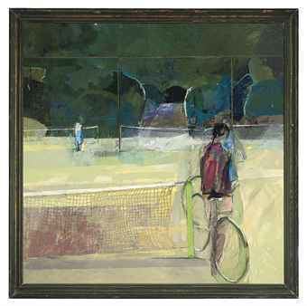 Eileen Hogan Eileen Hogan b 1946 At the tennis courts Paintings