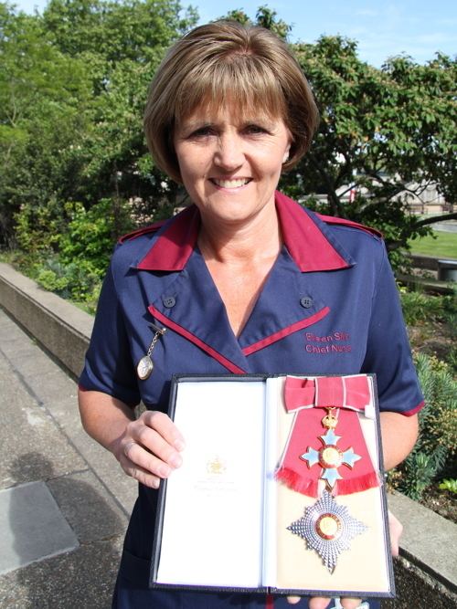 Eileen Sills Dame Eileen Sills SE1 chief nurse invested at Buckingham Palace 27