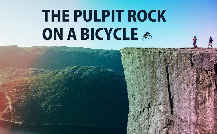 Eirik Ulltang First ever bike ride to the Pulpit Rock Preikestolen Eirik