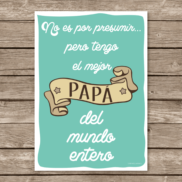 El mejor papá del mundo Saraillamas SHOP Lmina El mejor pap del mundo