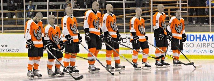 El Paso Rhinos El Paso Texas Hockey Team Shaves for Childhood Cancer Foundation