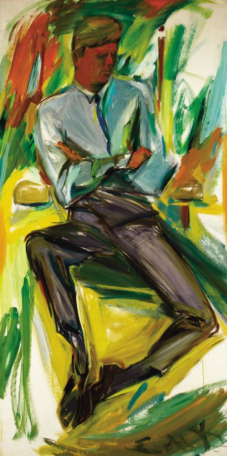 Elaine de Kooning John F Kennedy Elaine de Kooning WikiArtorg