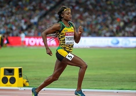 Elaine Thompson Jamaica39s Elaine Thompson wins silver in women39s 200m at