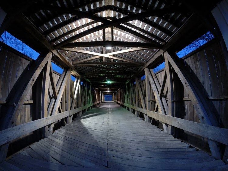 Eldean Covered Bridge Panoramio Photo of Lights inside Eldean Covered Bridge