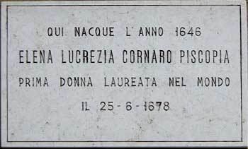 Elena Cornaro Piscopia Elena Lucrezia Cornaro Loredan Piscopialtltbrgt First Woman