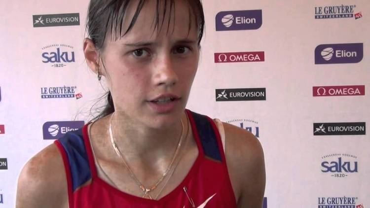 Elena Lashmanova Elena Lashmanova RUS after winning gold in 10000m Race