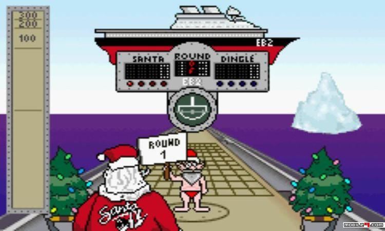 elf bowling game