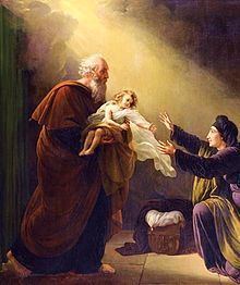Elijah reviving the Son of the Widow of Zarephath by Louis Hersent