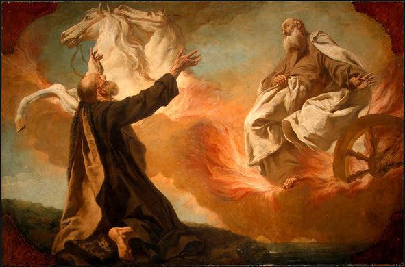 Elijah taken up in a chariot of fire by Giuseppe Angeli