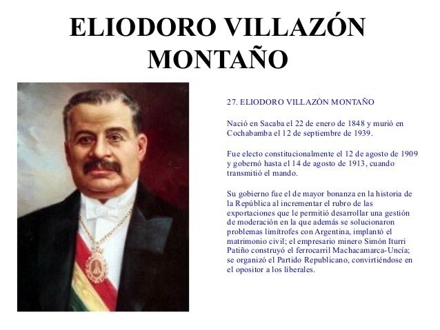 Eliodoro Villazon PRESIDENTES Y VICE PRESIDENTES DE BOLIVIA 2015