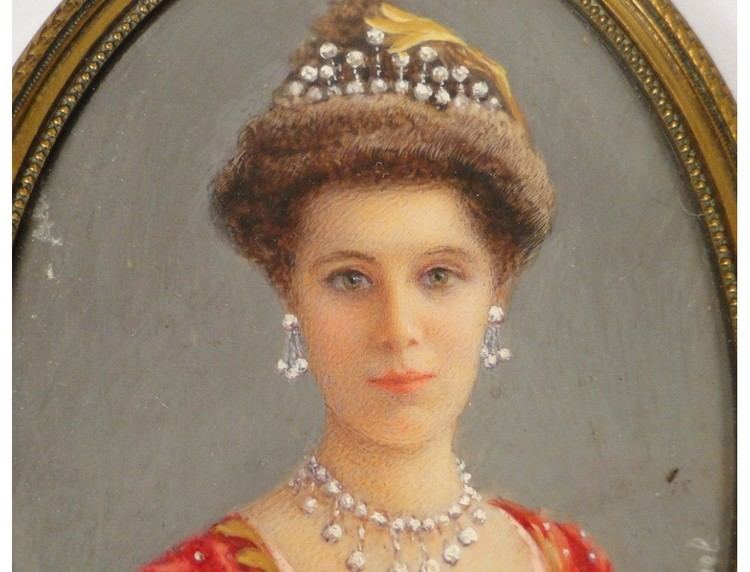 Elisabeth of Bavaria, Queen of Belgium miniaturepaintedportraitofqueenelisabethofbavariafrombelgiumbyvandormaeltwentiethjpg