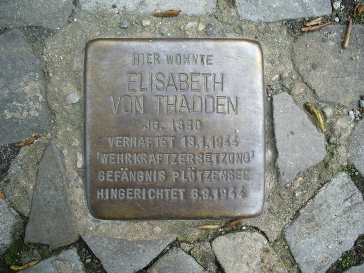 Elisabeth von Thadden Stolpersteine Carmerstr 12 Berlinde