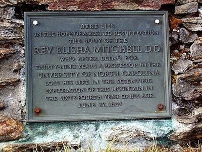 Elisha Mitchell Dr Elisha Mitchell Grave of a Famous Person on