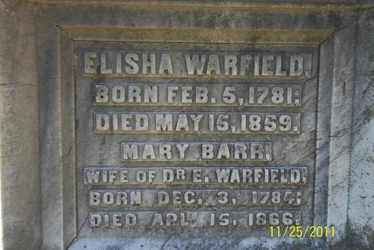 Elisha Warfield Dr Elisha Warfield Jr 1781 1859 Find A Grave Memorial