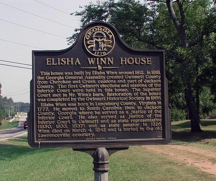 Elisha Winn House Elisha Winn House Marker Historic Markers Across Georgia