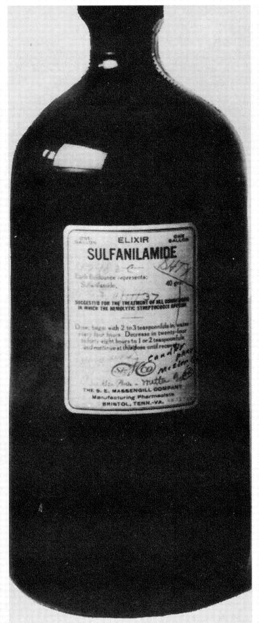 Elixir sulfanilamide Elixirs Diluents and the Passage of the 1938 Federal Food Drug