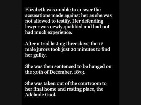 Elizabeth Woolcock Elizabeth Woolcock The Only Woman Hanged In South Australia YouTube