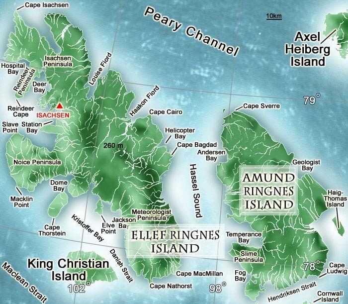 Ellef Ringnes Island wwwarcticuoguelphcacpeenvironmentsmapsdetai