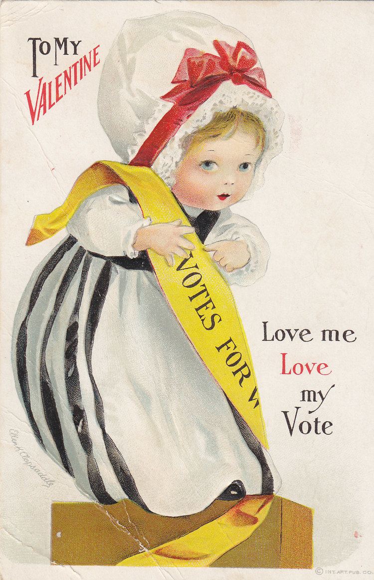 Ellen Clapsaddle Women39s Suffrage Valentine Cards Moore39s Postcard Museum