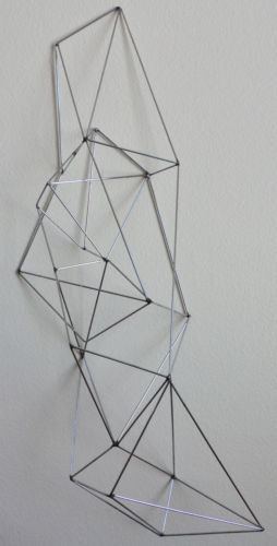 Ellis Eames Modern abstract wire geometric sculpture signed corey ellis eames c