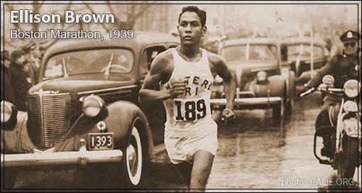 Ellison Brown ELLISON TARZAN BROWN TwoTime Boaton Marathon Winner American