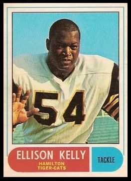 Ellison Kelly Ellison Kelly 1968 OPeeChee CFL football card CFL Football