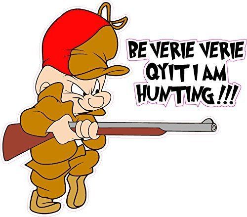 Elmer Fudd Elmer Fudd Be Very Very Quiet I Am Hunting Decal Nostalgia Decals