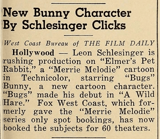 Elmers Pet Rabbit movie scenes Thanks to Yowp for supplying this piece of information off a Film Daily written in October 25 1940 it turns out that Elmer s Pet Rabbit was in fact rushed 