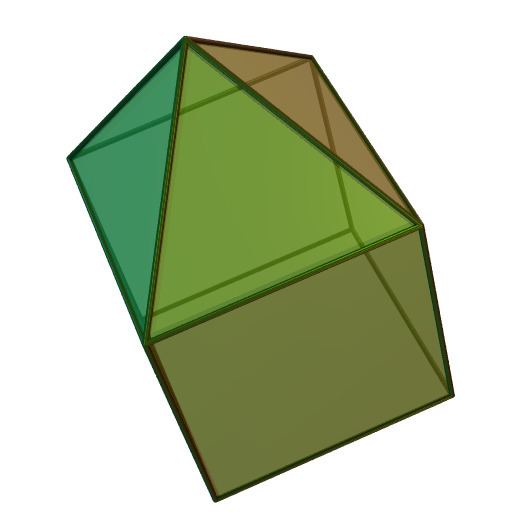 Elongated square pyramid