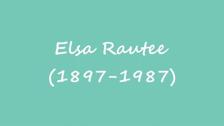 Elsa Rautee OBM Female poet Elsa Rautee 18971987 YouTube