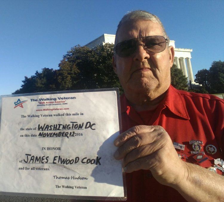 Elwood Cook The Walking Veteran Honors James Elwood Cook The Walking Veteran