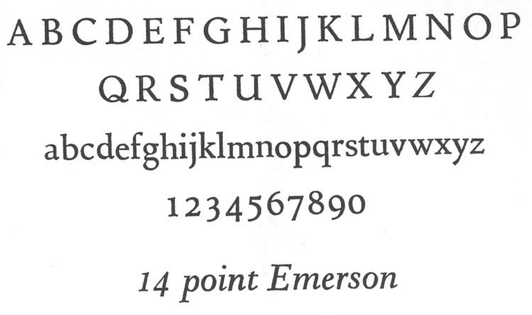 Emerson (typeface) lucdevroyeorgJosephBlumenthalEmerson1935bjpg