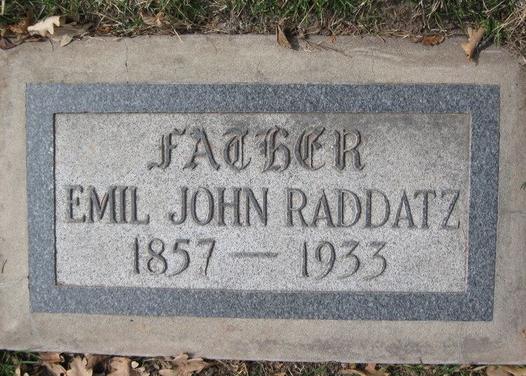 Emil John Raddatz Emil John Raddatz 1857 1933 Find A Grave Memorial