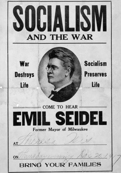 Emil Seidel Odd Wisconsin Patronage problem plagued Milwaukee mayor in 1910