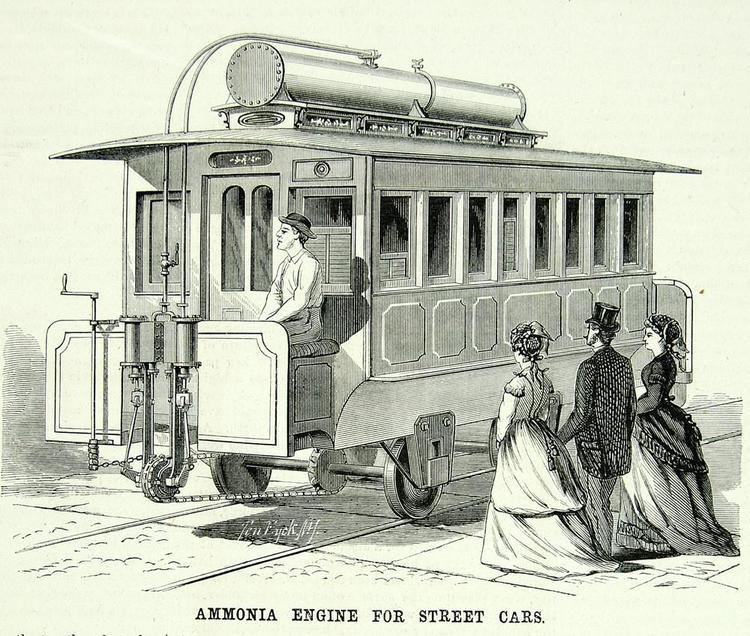Emile Lamm 1871 Wood Engravings Streetcar Ammonia Engine Emile Lamm Invention