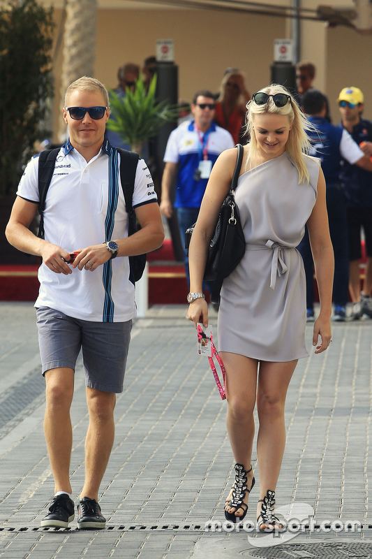 Emilia Bottas Valtteri Bottas Williams with his girlfriend Emilia Pikkarainen at